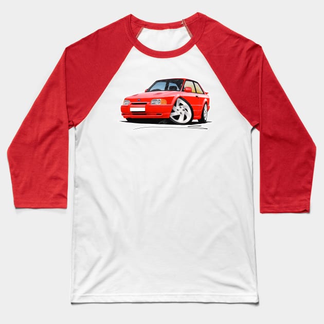 Ford Escort RS Turbo S2 Red Baseball T-Shirt by y30man5